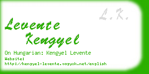 levente kengyel business card